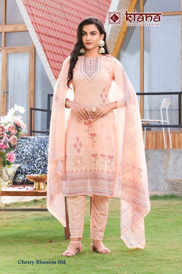 Kiana Cheery Blossom Festive Cotton Readymade Suit